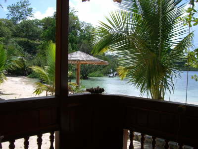 Terasse der Bungalows