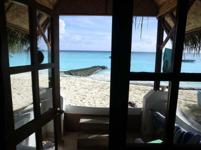 Blick aus dem Bungalow
