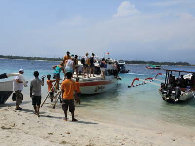Ankunft mit Gili Gili Speedboat