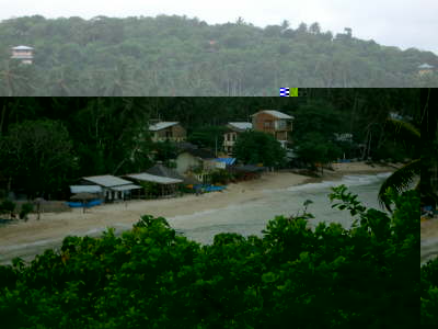Blick vom Tempel auf Unawatuna 