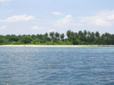 Blick auf Hakuraa vom Boot