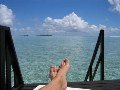 Ausblick von den Hakuraa Bungalows